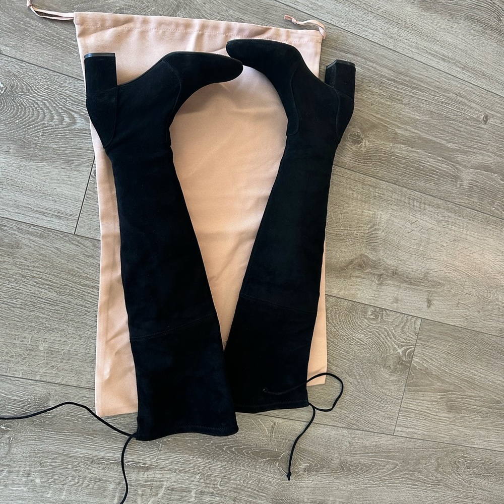 EUC Stuart Weitzman OTK YULIANALAND Boots, Suede, 7US/37.5EU Made in Spain